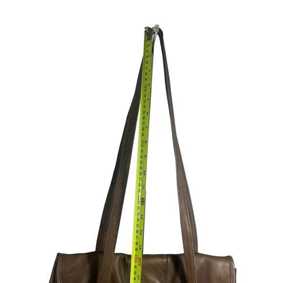 Handmade Leather Crossbody Shoulder Bag Brown Slouchy Satchel – Some Fading - Picture 3 of 15